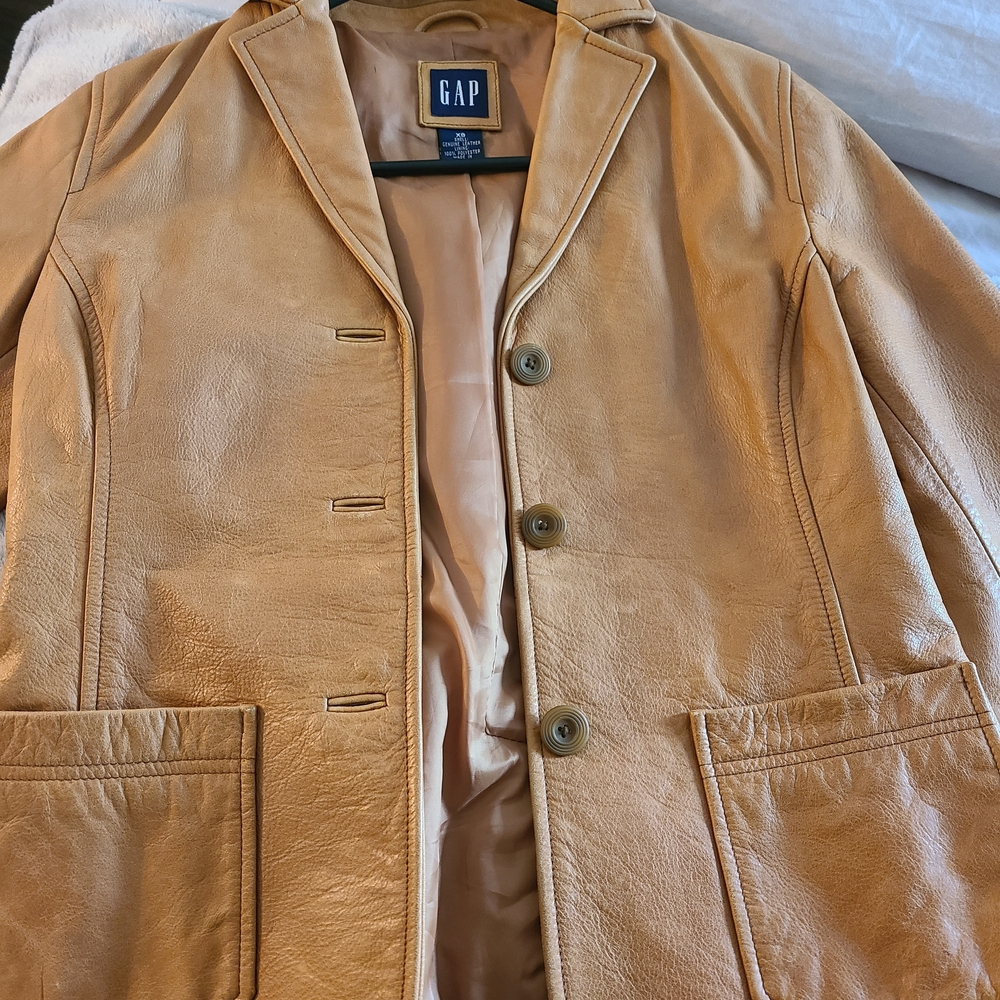 GAP Tan Leather Jacket
